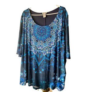 NWT Catherines Woman’s 3X 3/4 Length Sleeves Top